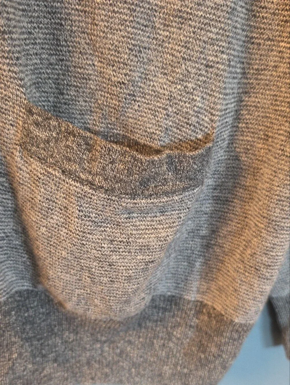 J. Crew Men's Marled Varsity Heather Gray V-Neck Button Cardigan
